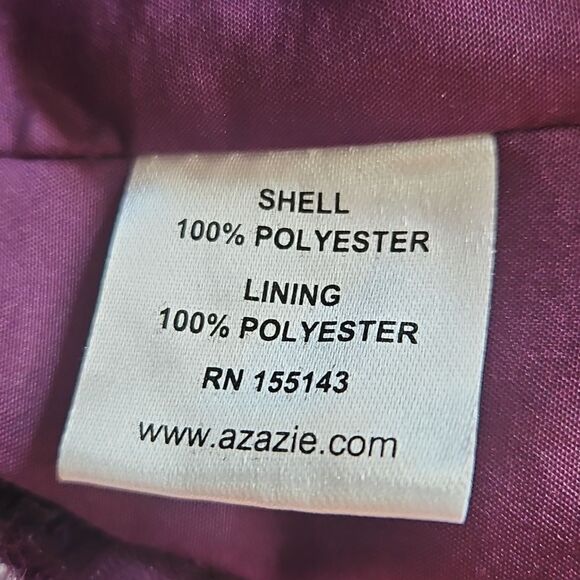 Azazie Millie Plum Lace Maxi gown Size A22 (US 3XL) - Picture 11 of 15